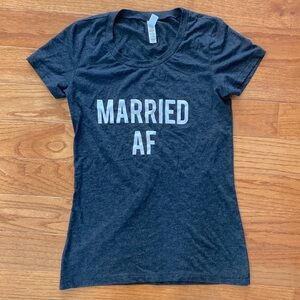 Dark Gray Married AF size Small T-shirt